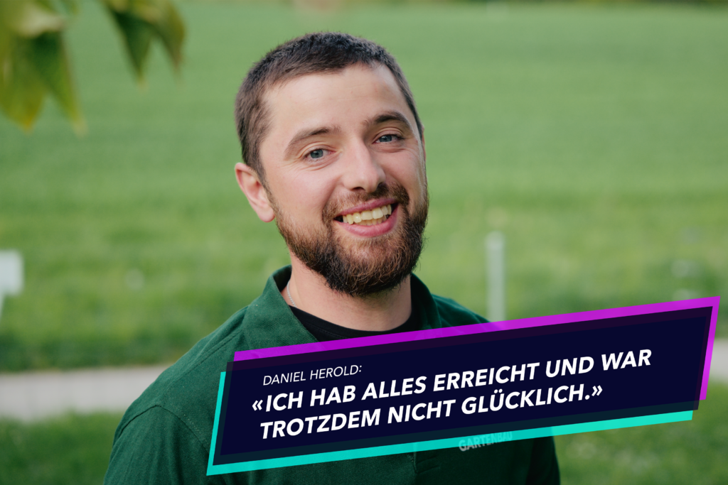 Daniel Herold mit dem Zitat "Ich hab alles erreicht und war trotzdem nicht Glücklich."